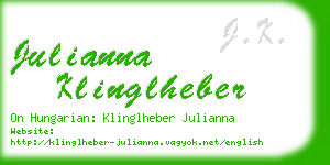 julianna klinglheber business card